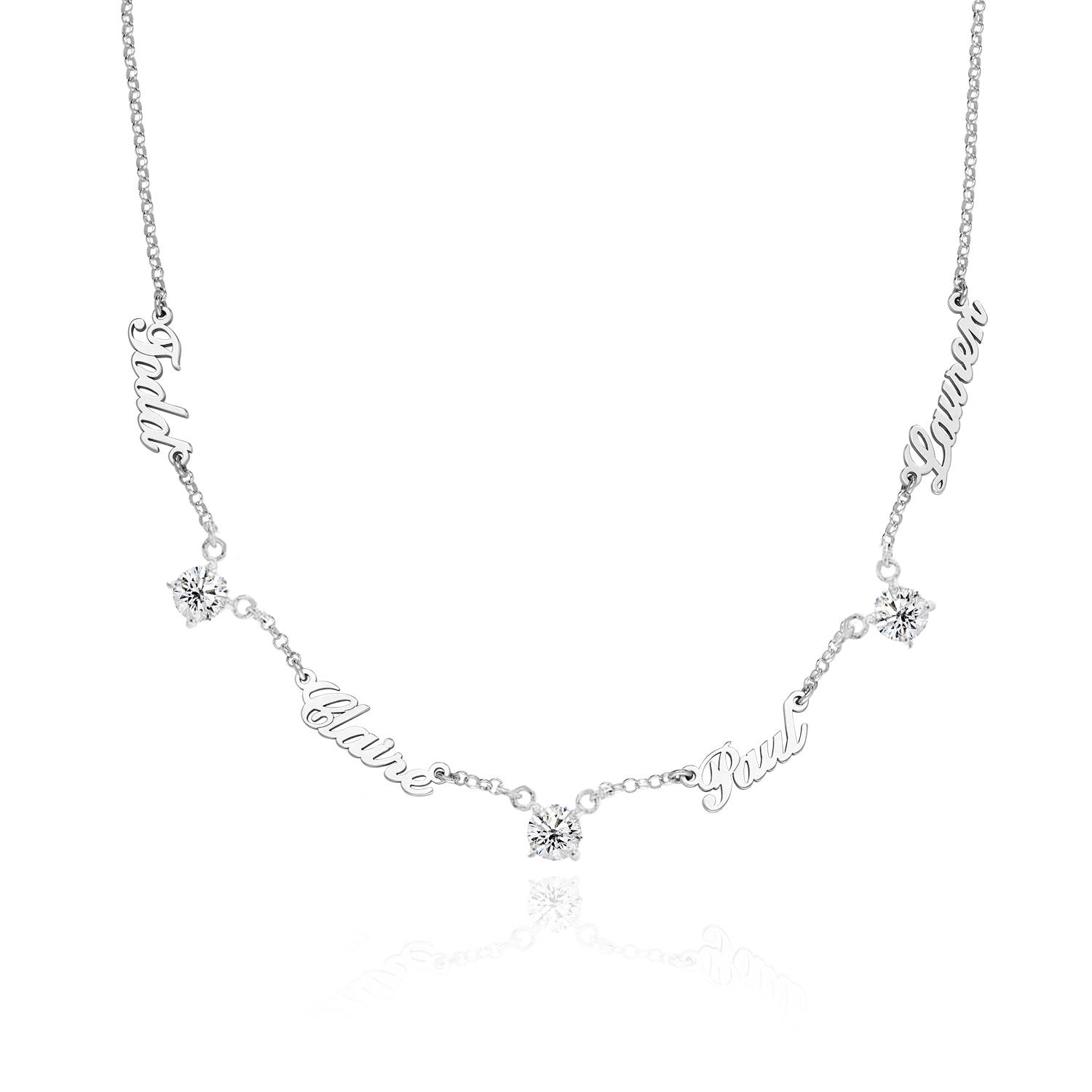 Heritage 0.30CT Diamond Multiple Name Necklace in Sterling Silver-3 product photo