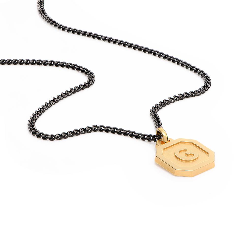 Heritage Initial Necklace for Men in 18K Gold Plating-2 product photo