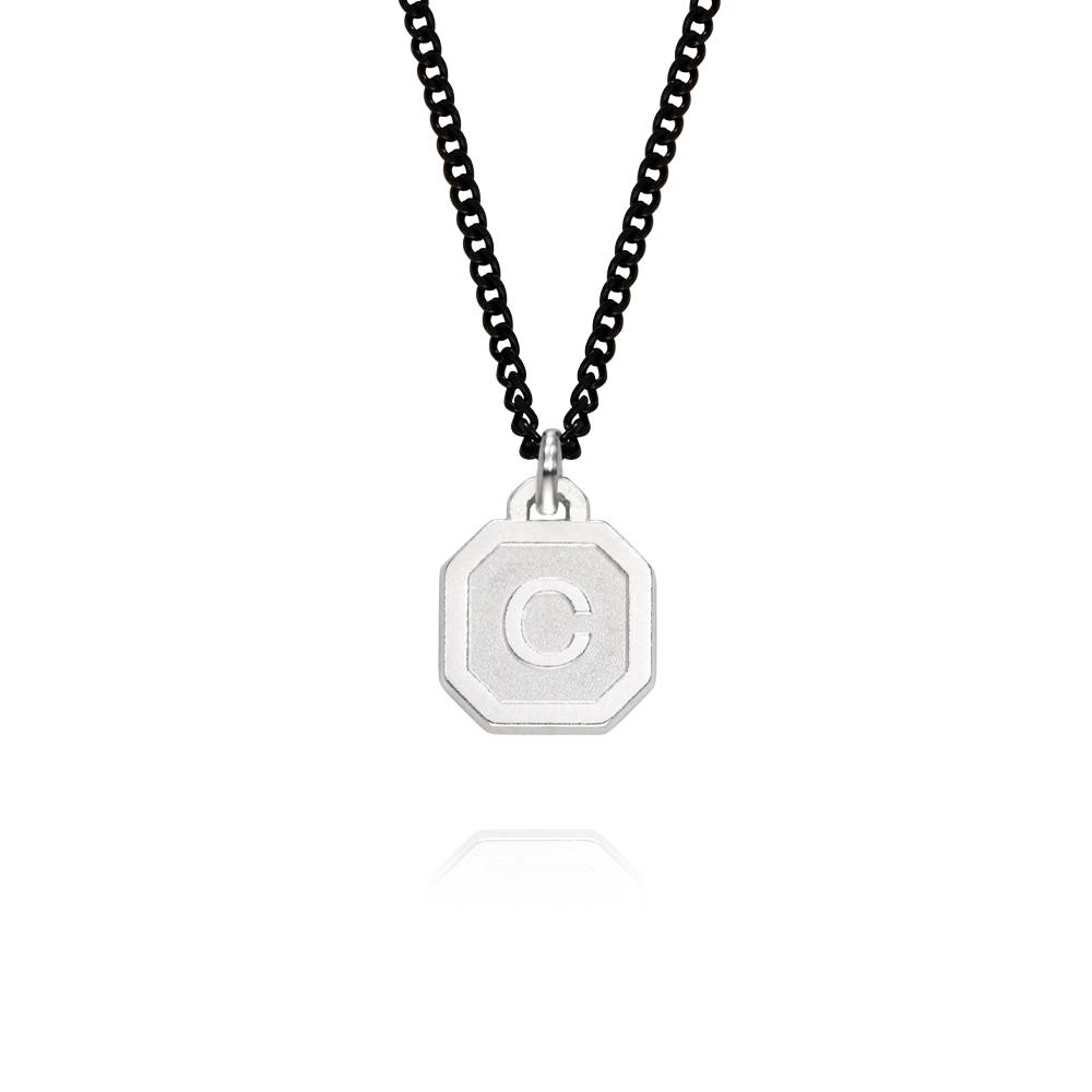Heritage Initial Necklace for Men in Sterling Silver-5 product photo