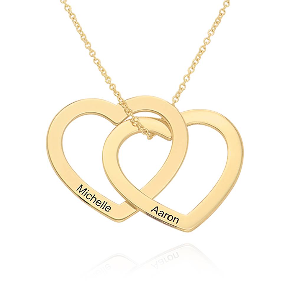 Interlocking Hearts Necklace in 14k  Gold-1 product photo