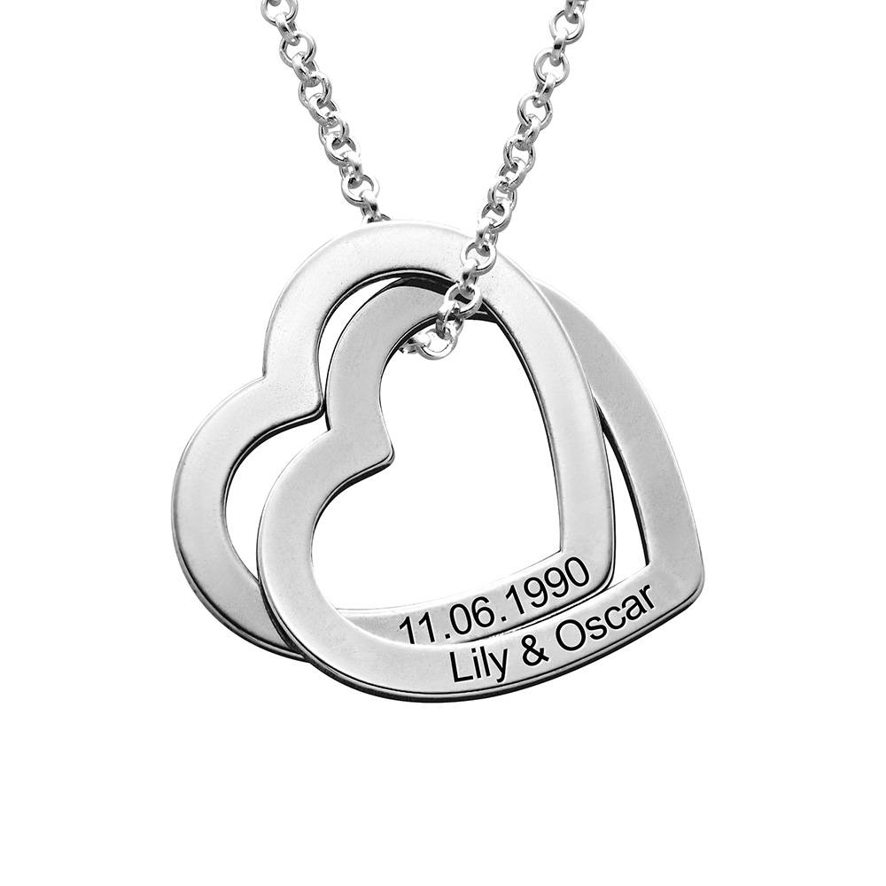 Claire Interlocking Hearts Necklace in Sterling Silver product photo
