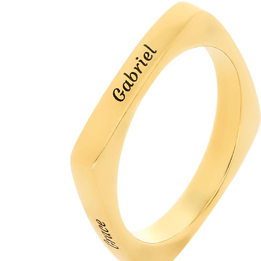Iris Custom Square Ring in 18k Gold Vermeil-4 product photo