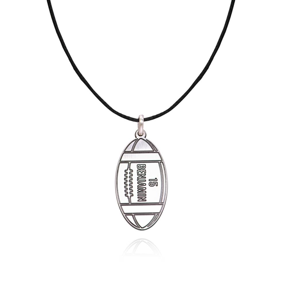 Kids Football Necklace in Sterling Silver-6 product photo