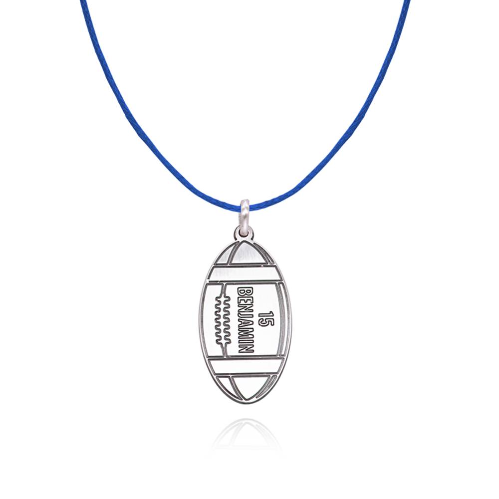 Kids Football Necklace in Sterling Silver-4 product photo