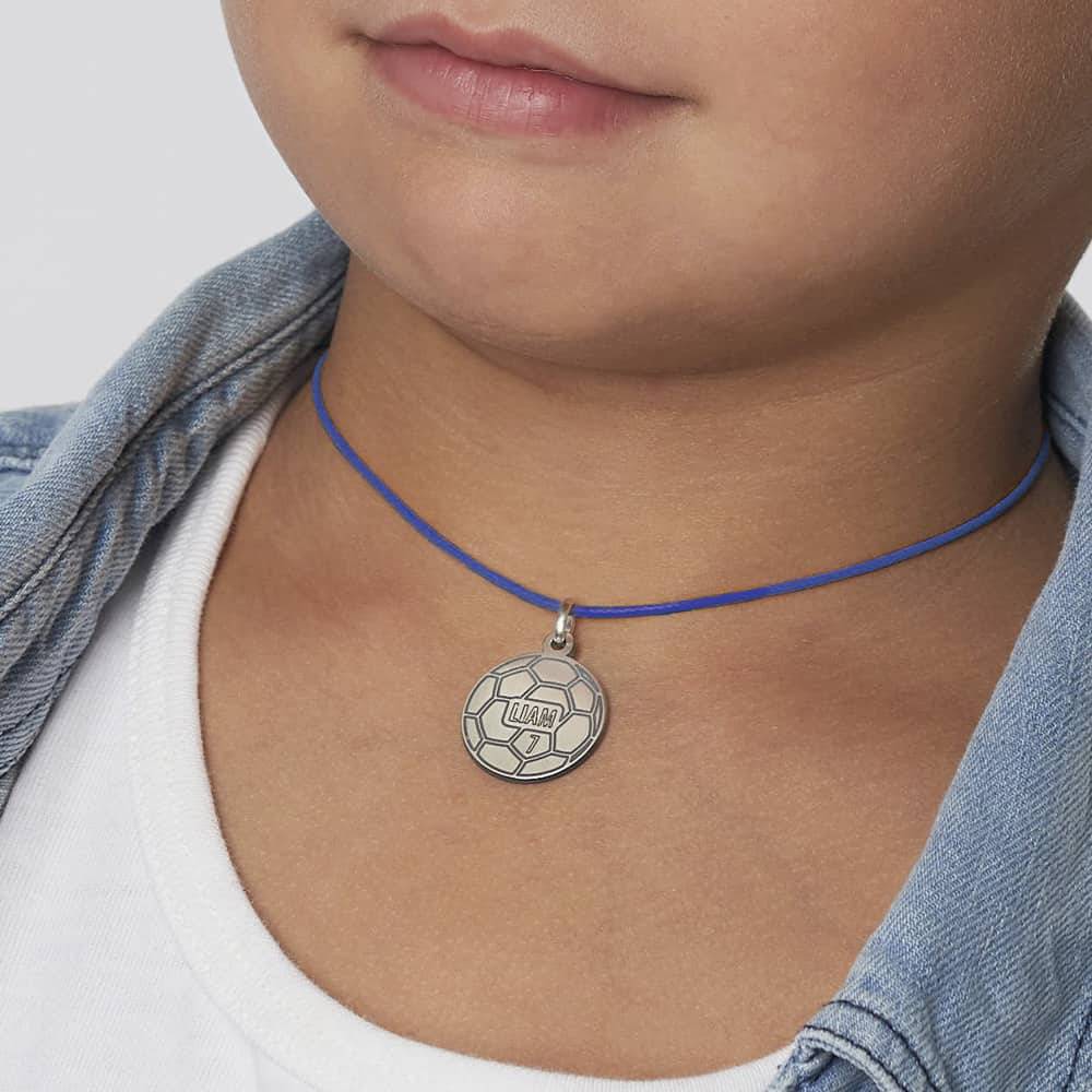 Kids Soccer Necklace in Sterling Silver product photo