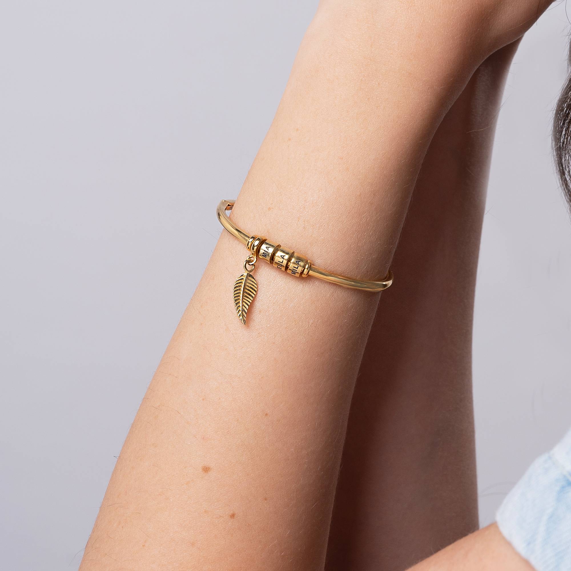 Linda Bangle Bracelet in Gold Vermeil-3 product photo