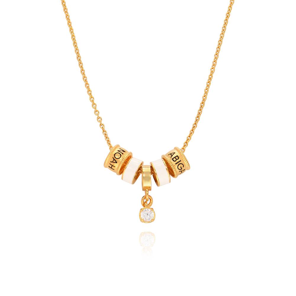 Linda Charm Necklace With Diamond in 18K Gold Vermeil product photo