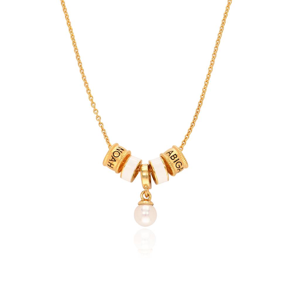 Linda Charm Necklace With Pearl in 18K Gold Vermeil product photo