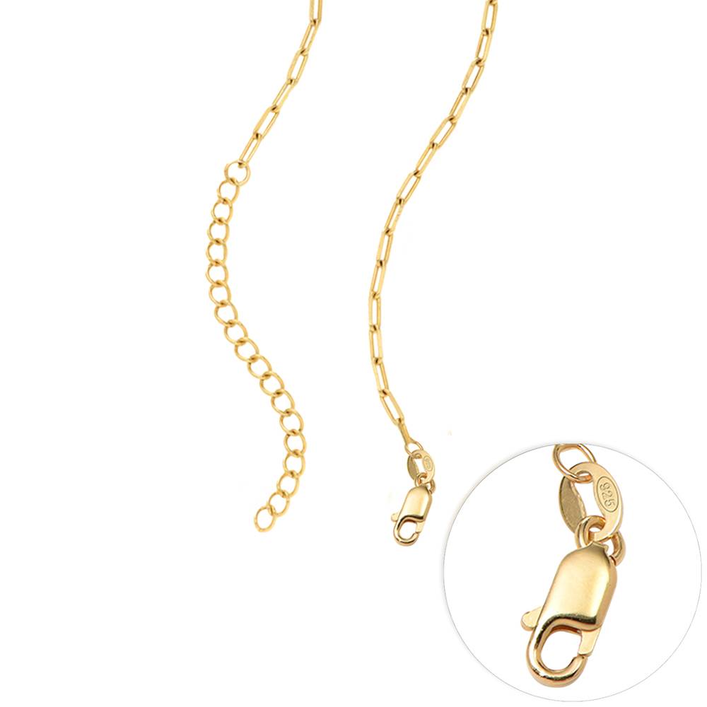 Linda Oval Clasp Necklace With Diamond in 18K Gold Plating-5 product photo