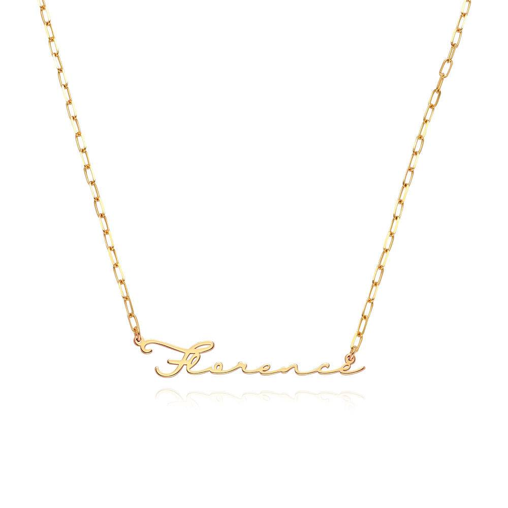 Signature Link Style Name Necklace in Gold Vermeil-1 product photo