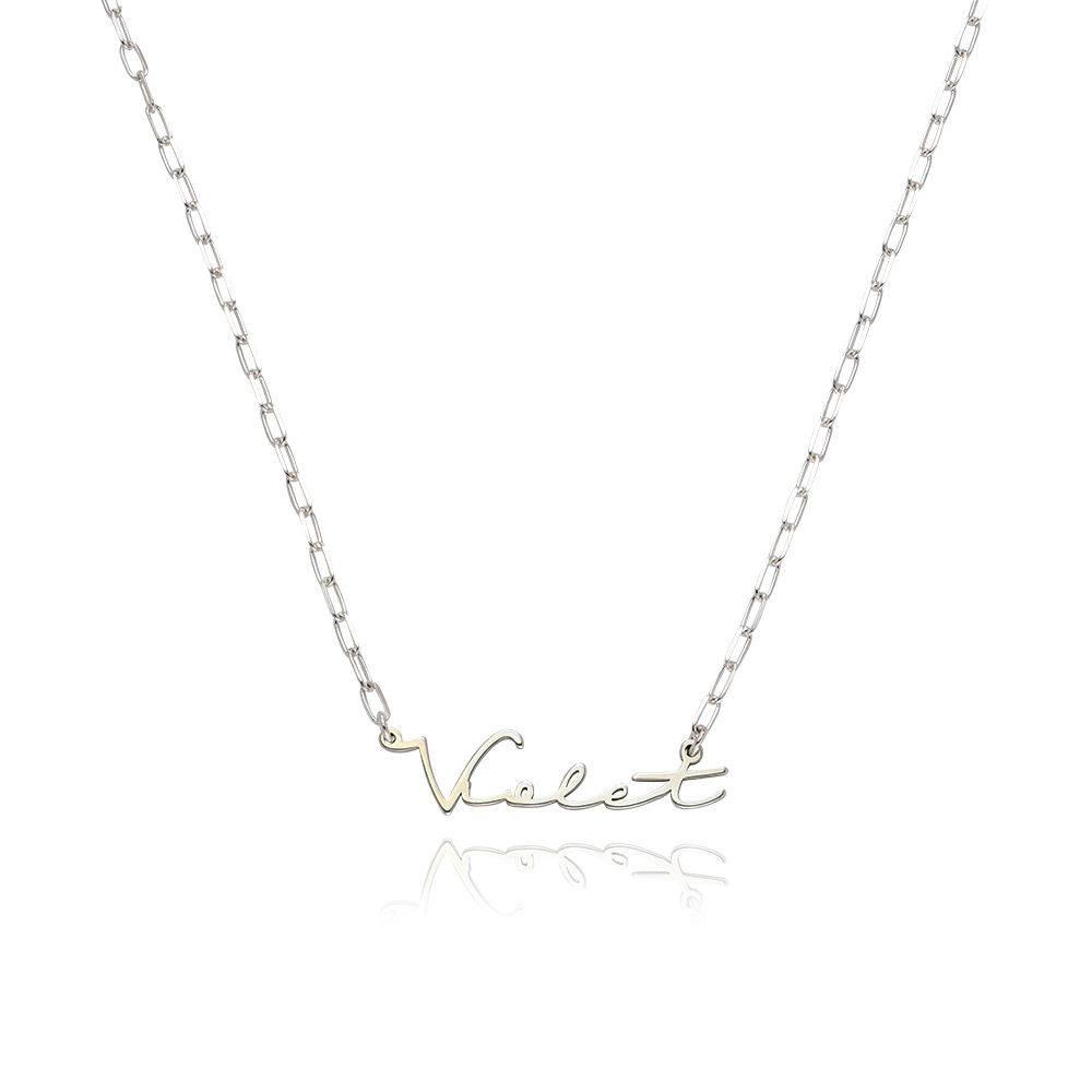 Link Chain Name Necklace in Silver Sterling Silver-3 product photo