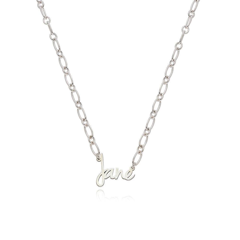 Loop Chain Name Necklace in Silver-1 product photo