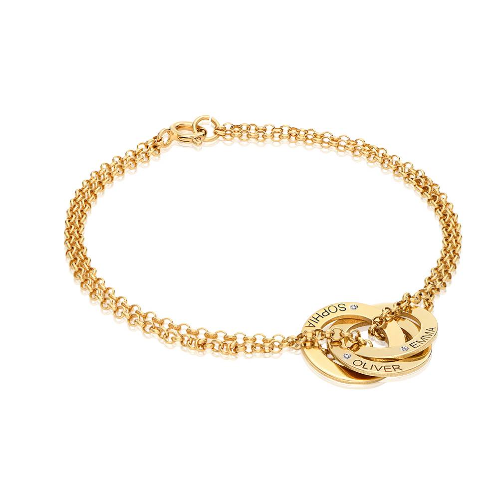 Lucy Russian Ring Bracelet with Diamond in 18K Gold Plating-1 product photo