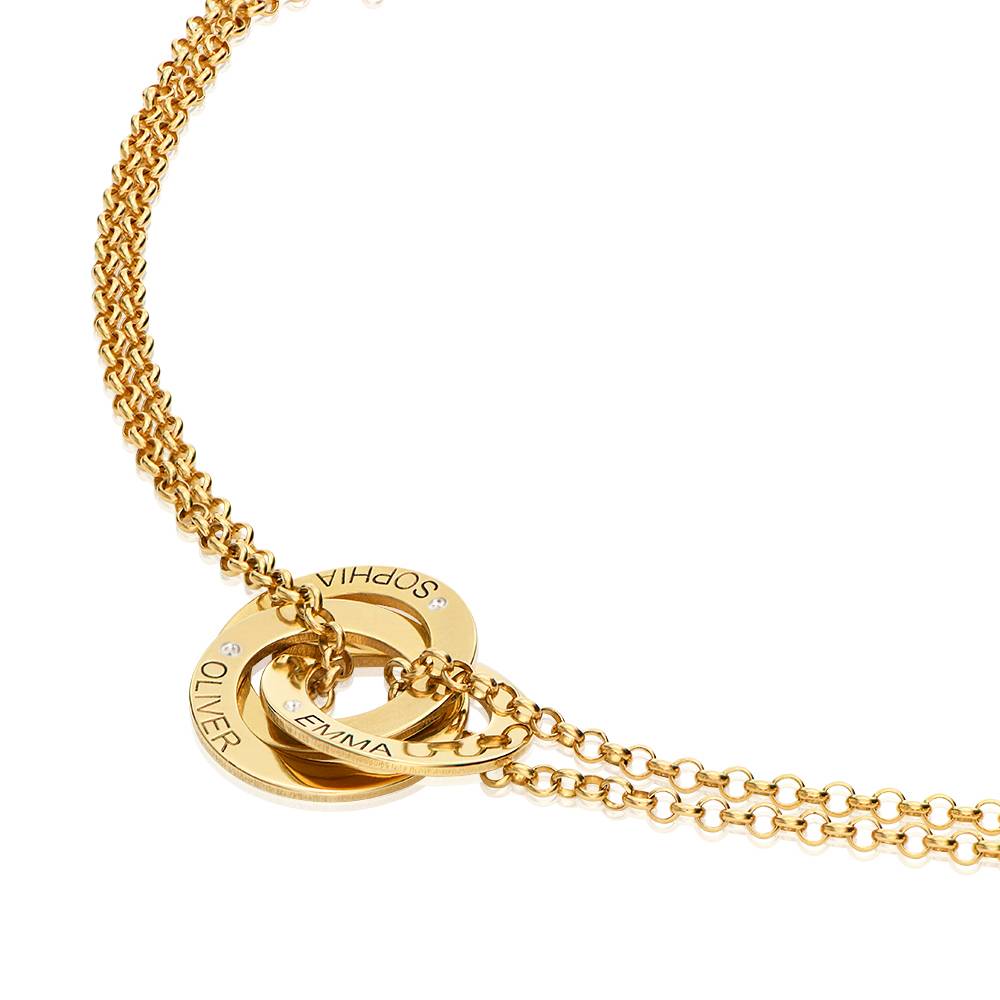Lucy Russian Ring Bracelet with Diamond in 18K Gold Vermeil product photo