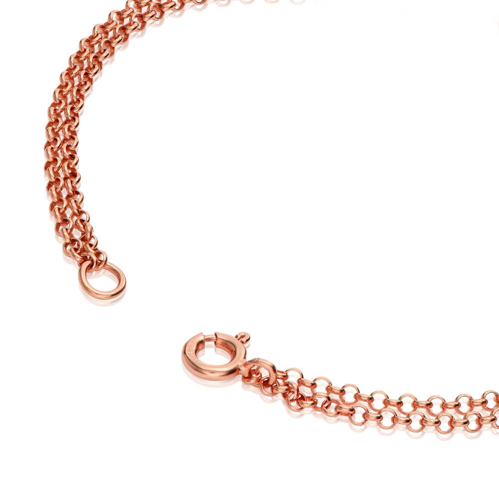 Lucy Russian Ring Bracelet with Diamond in 18K Rose Gold Plating-6 product photo