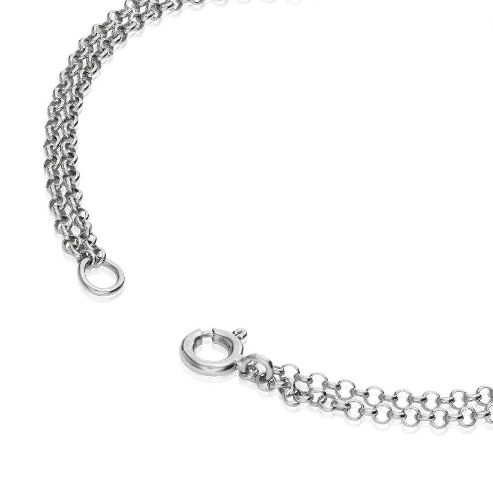 Lucy Russian Ring Bracelet with Diamond in Sterling Silver-3 product photo