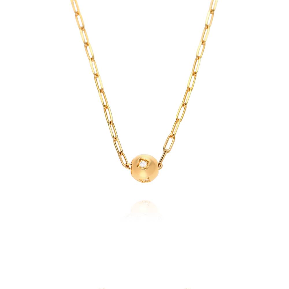 Maya Diamond Bead Pendant Necklace in 18K Gold Plating-3 product photo