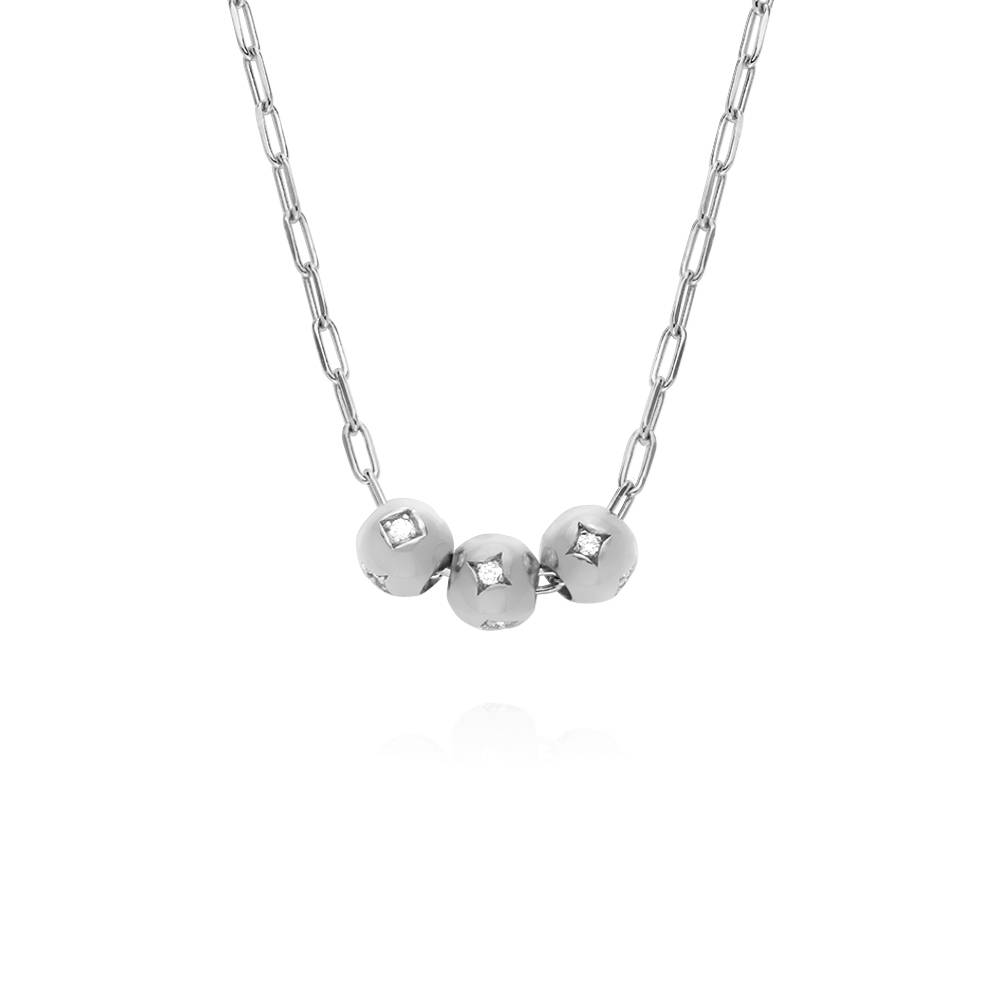 Maya Diamond Bead Pendant Necklace in Sterling Silver product photo
