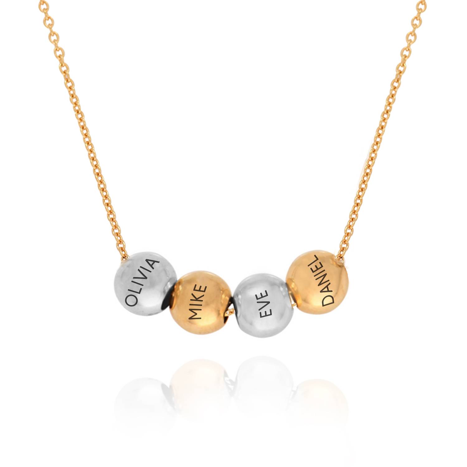 Mixed Metals Balance Charm Necklace with 18K Gold Plating Chain-1 product photo