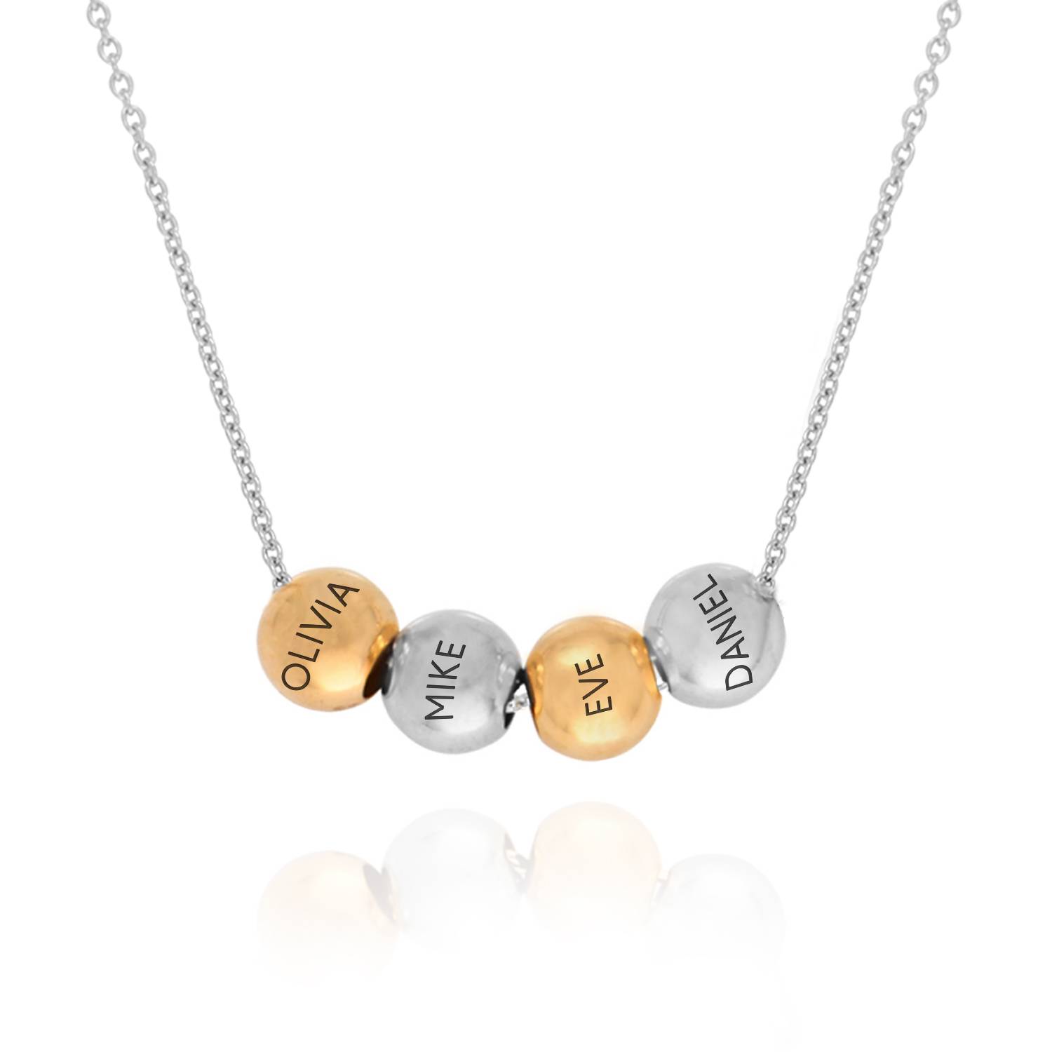 Mixed Metals Balance Charm Necklace with Sterling Silver Chain-5 product photo