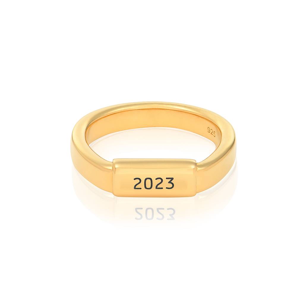 Modern Tube Ring Gold plated product photo