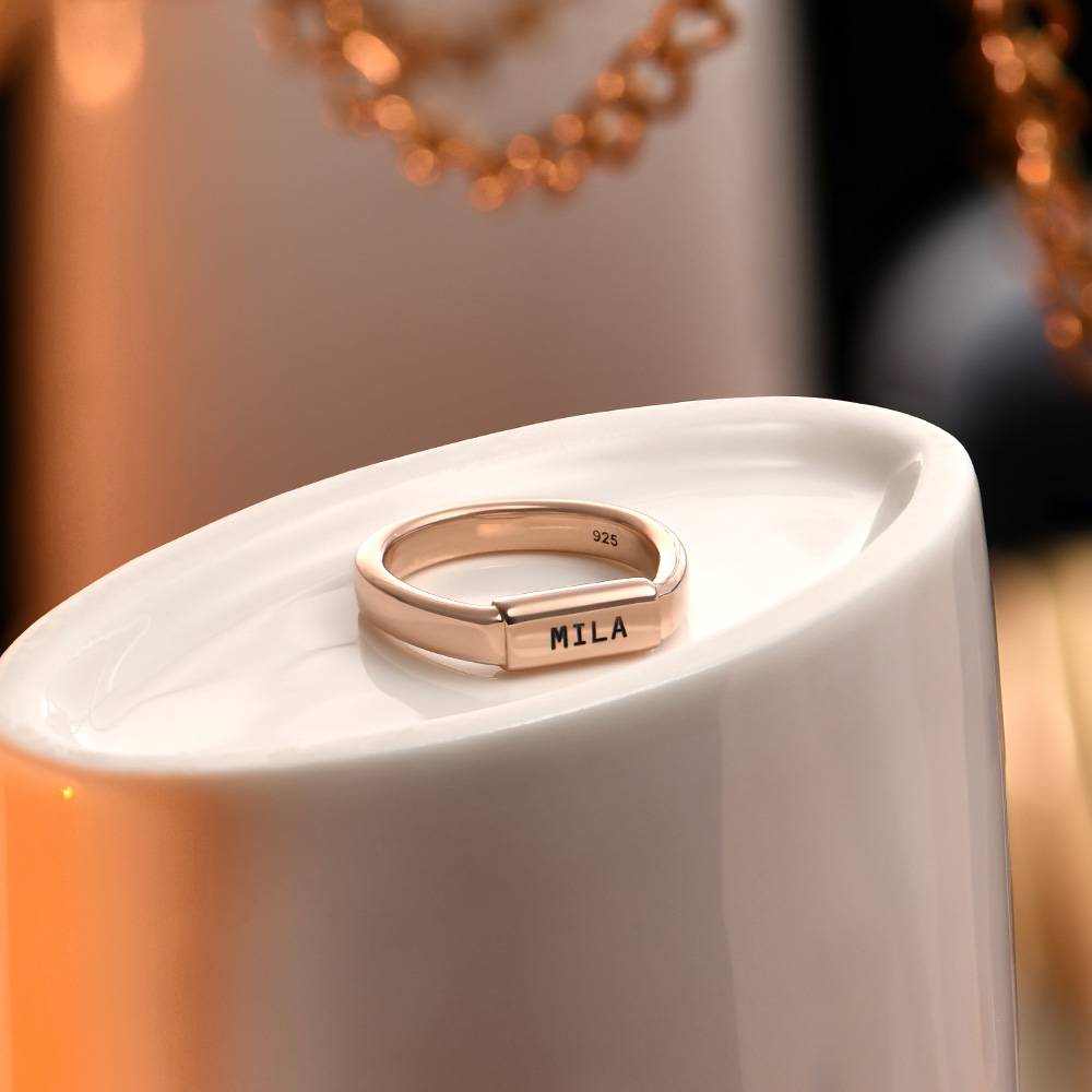 Modern Tube  Ring rose gold-3 product photo