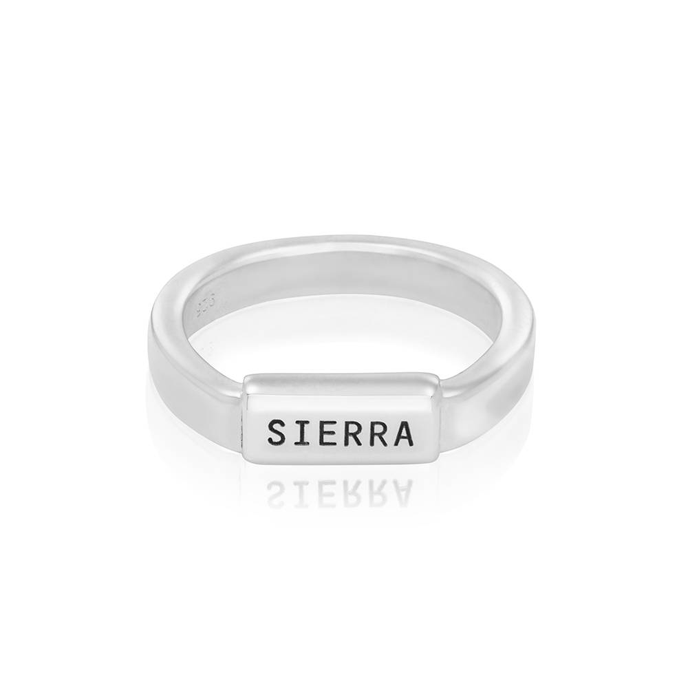 Modern Tube Ring Sterling silver-5 product photo