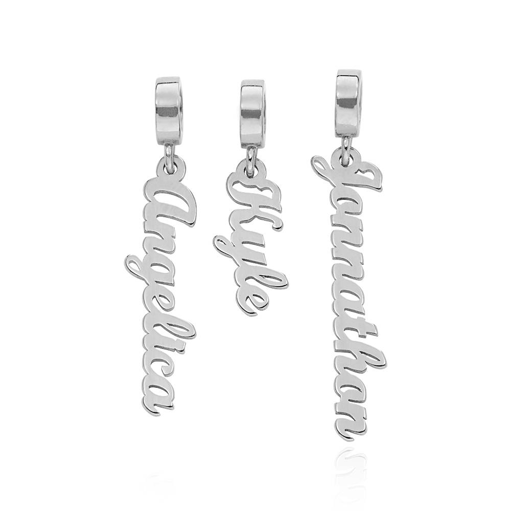 Modern Vertical Name Pendant in Sterling Silver product photo