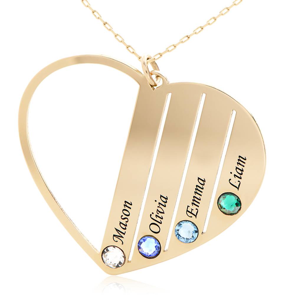 Mom Birthstone Necklace in 14k Gold-1 product photo
