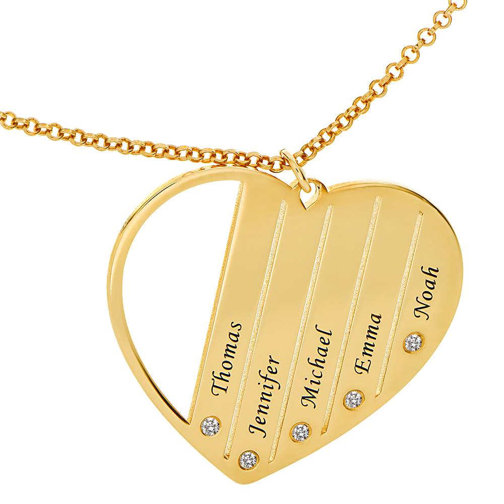 Mom Diamond Necklace in 18K Gold Vermeil-2 product photo