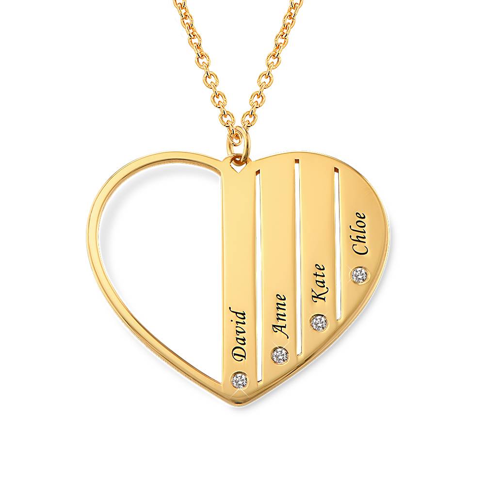 Mom Necklace in Gold Plating with Diamonds-3 product photo