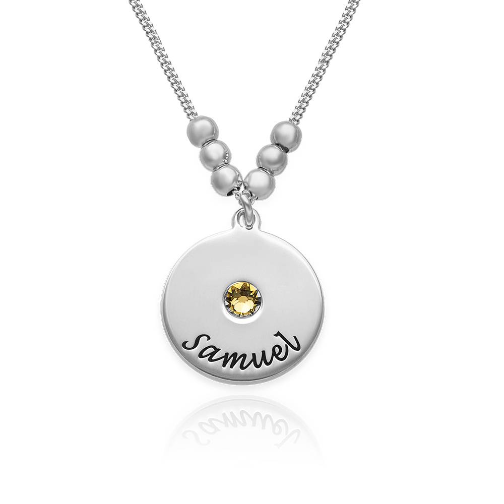 Mothers Disc and Birthstone Necklace-5 product photo