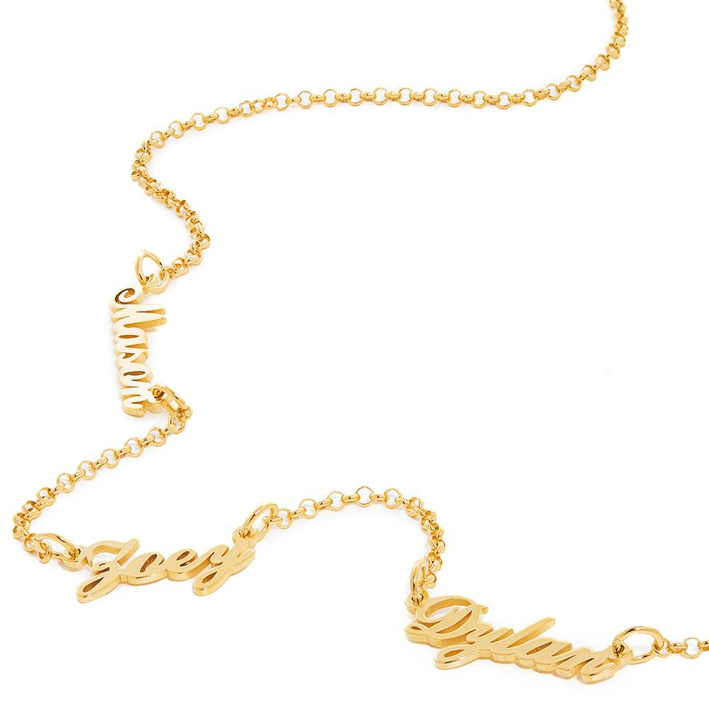 Heritage Multiple Name  Necklace in 18k Gold Vermeil-6 product photo