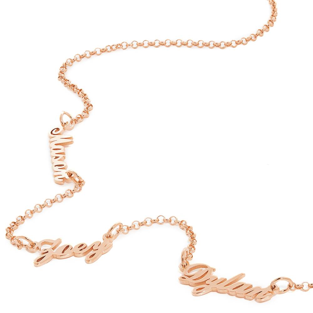 Heritage Multiple Name  Necklace in Rose Gold Plating-1 product photo