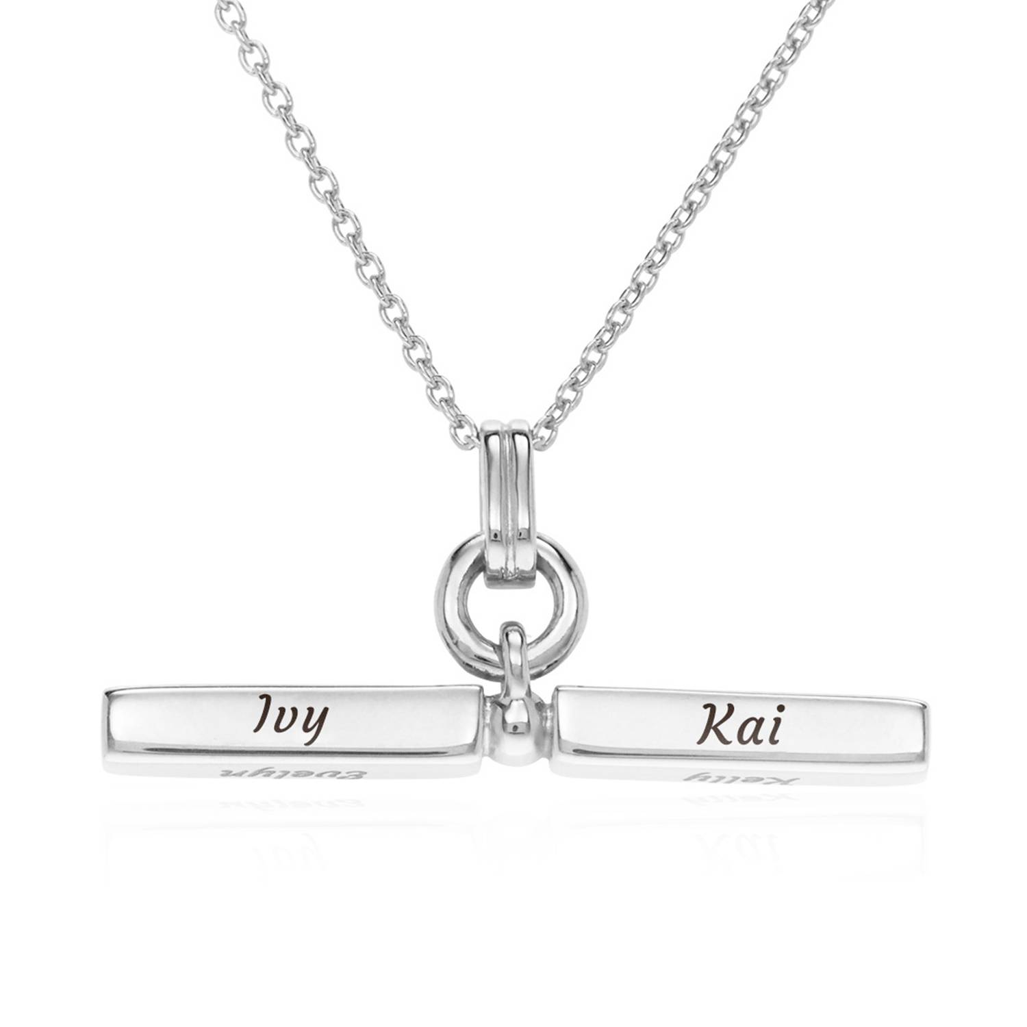 MYKA T- Bar Necklace in Sterling Silver-1 product photo