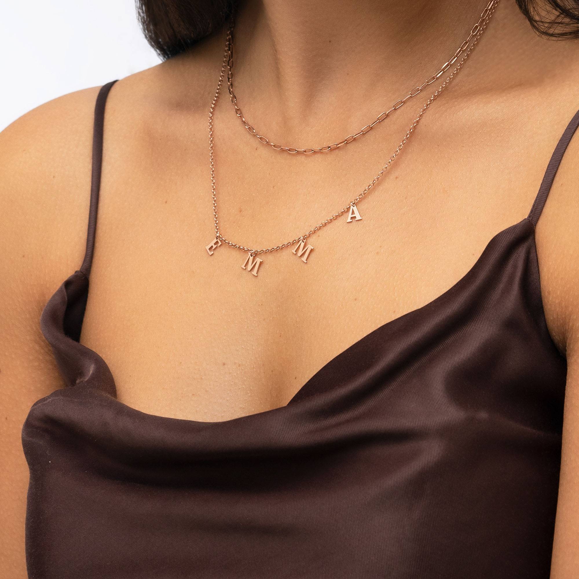 Name Choker in 18K Rose Gold Plating-5 product photo