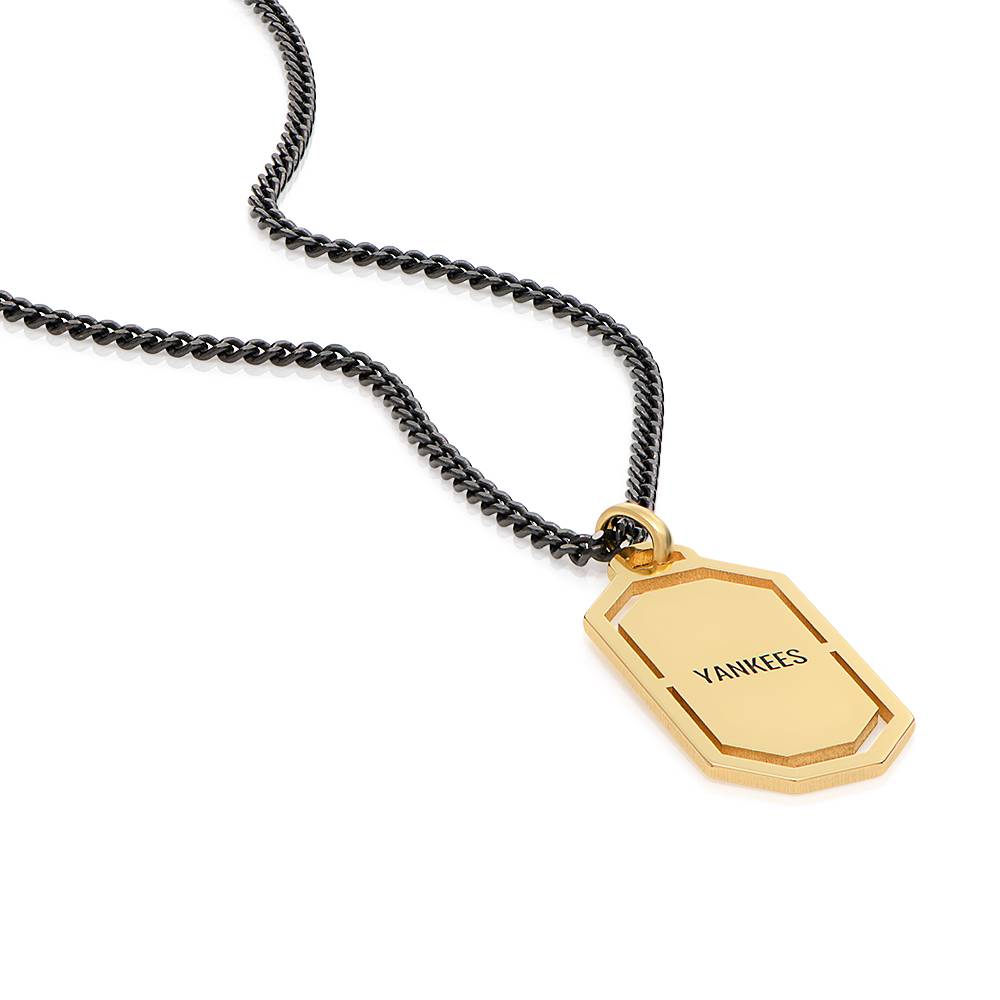 Oliver Modern Army Tag Necklace in 18K Gold Plating-1 product photo