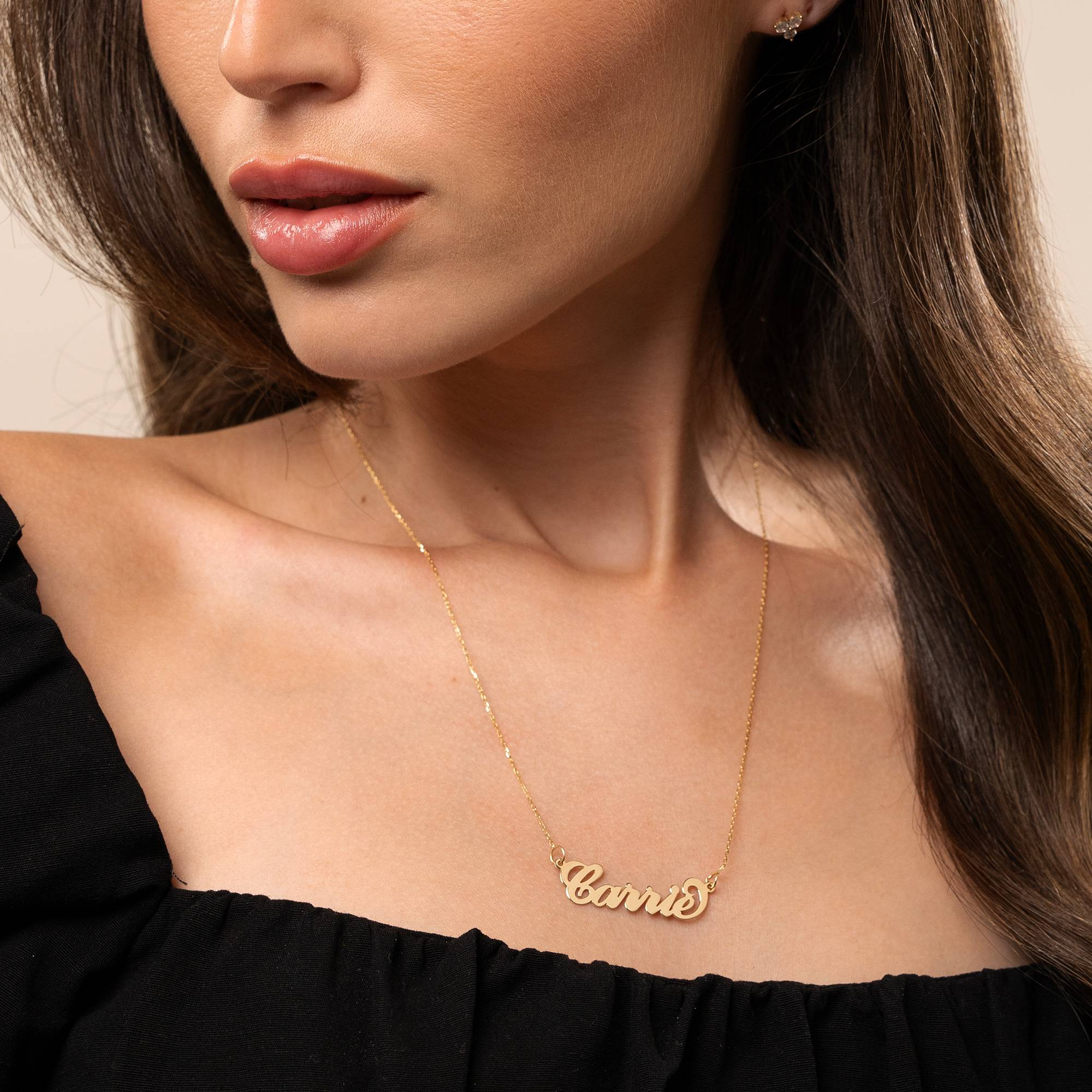 Carrie Style Personalized 14k Gold Name Necklace | My Name