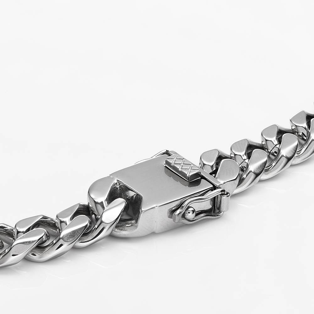 Personalized Cross ID Bracelet for Men in Stainless Steel-1 product photo
