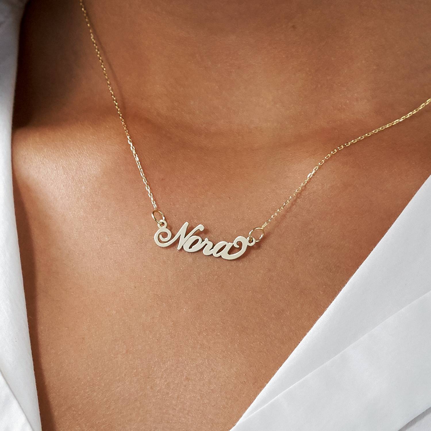 Personalized Jewelry - 10k Gold Carrie Necklace-3 product photo