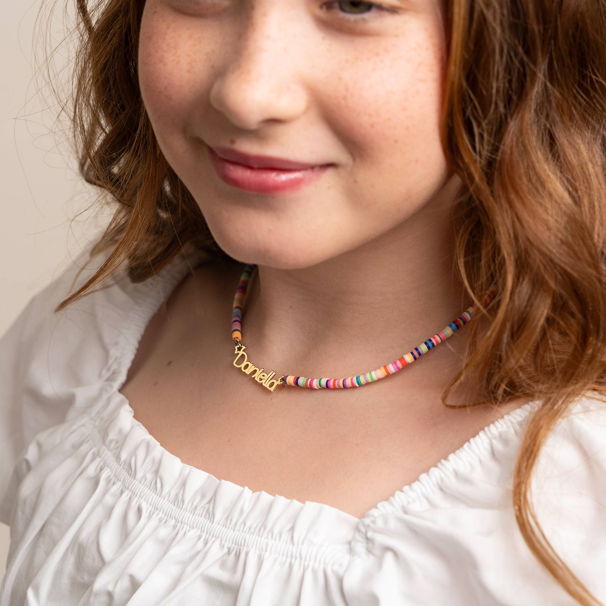 Rainbow Magic Girls Name Necklace in Gold Plating-3 product photo