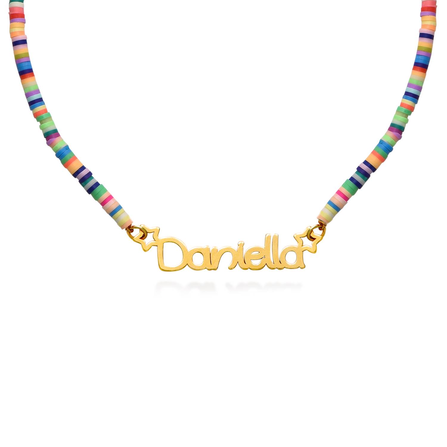 Rainbow Magic Girls Name Necklace in Gold Vermeil-5 product photo
