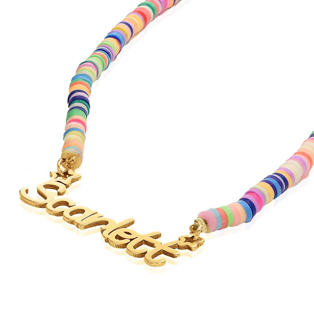 Rainbow Magic Girls Name Necklace in Gold Vermeil-6 product photo