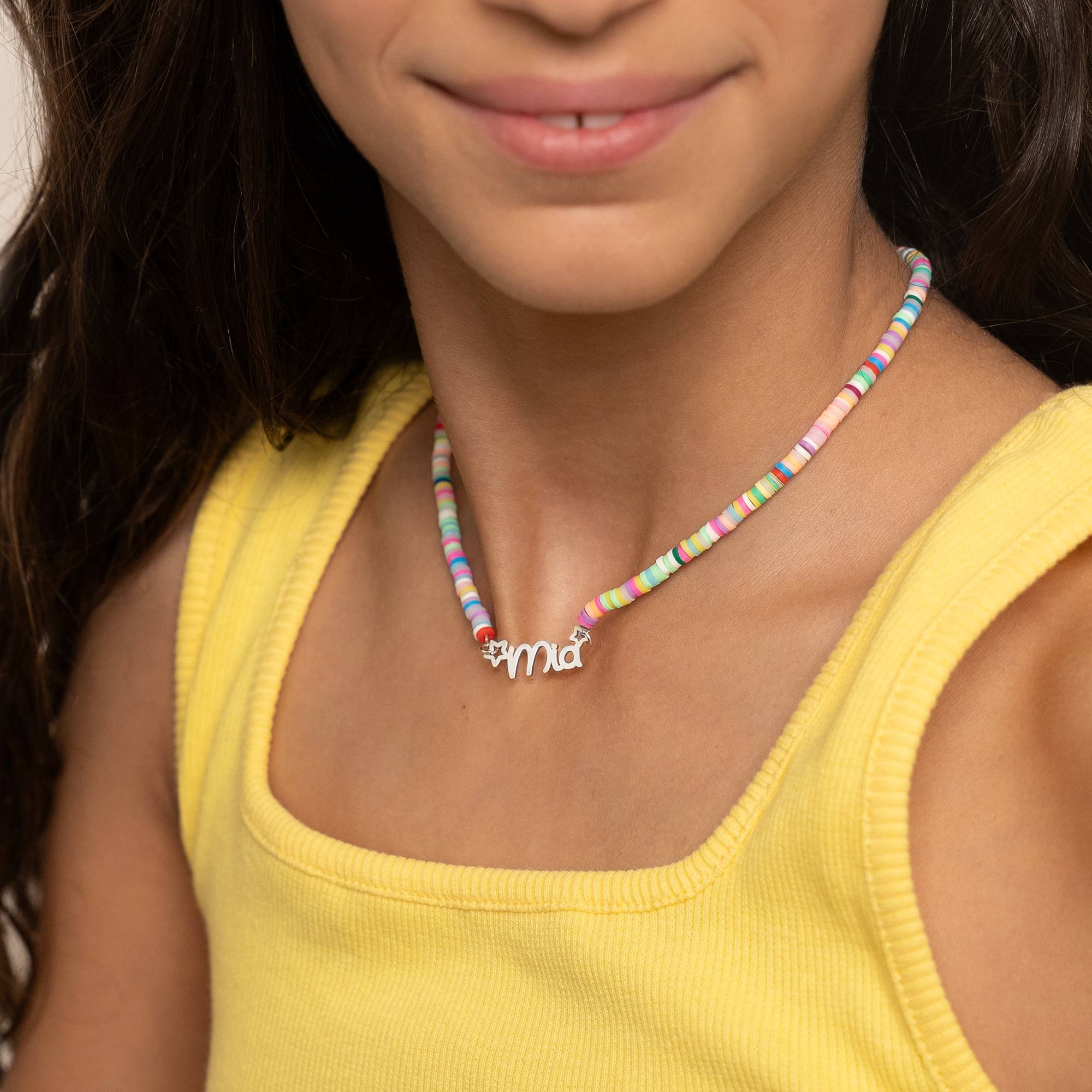 Rainbow Magic Girls Name Necklace in Sterling Silver-1 product photo