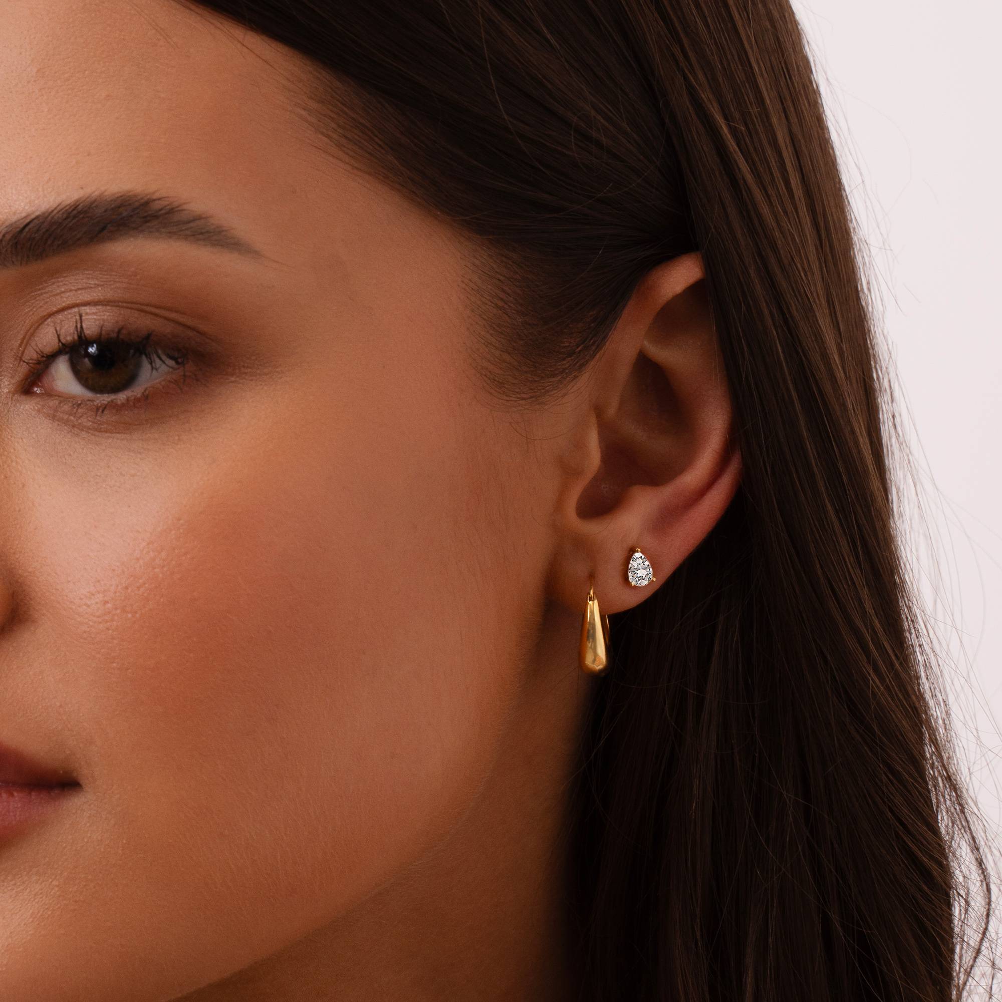 Raquel Triangle Stud Earrings in 18K Gold Plating-2 product photo