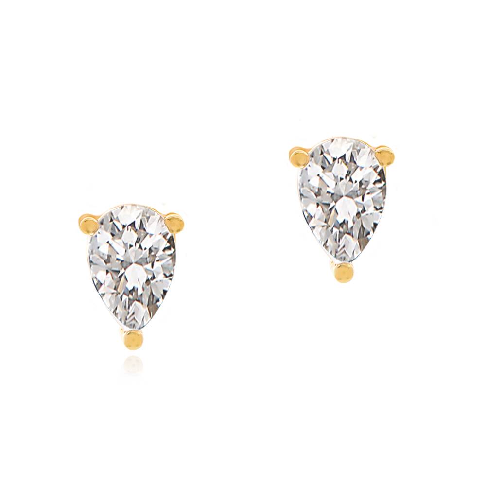Raquel Triangle Stud Earrings in 18K Gold Plating-1 product photo