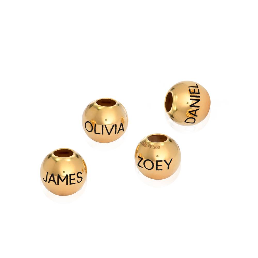 Round Engravable Bead in 18K Gold Vermeil Plating-1 product photo