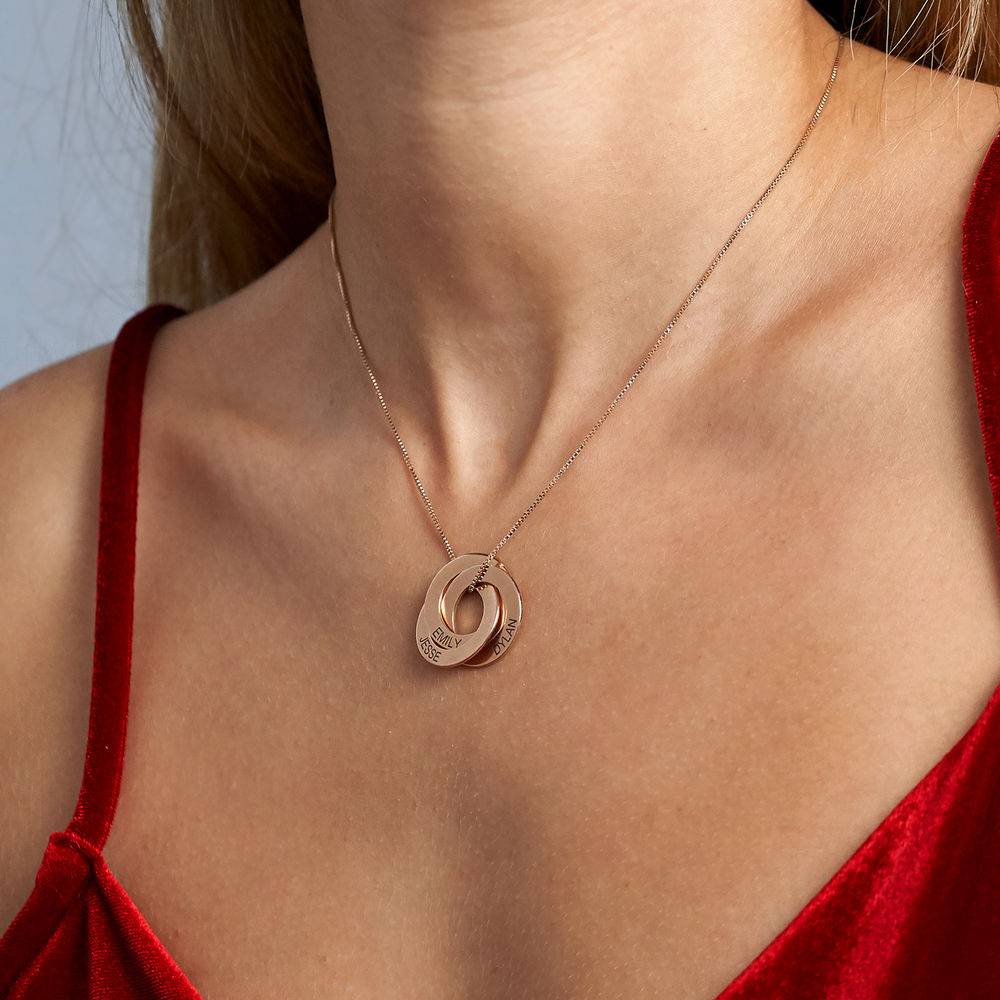 Russian Ring Necklace in 18K Rose Gold Vermeil-1 product photo