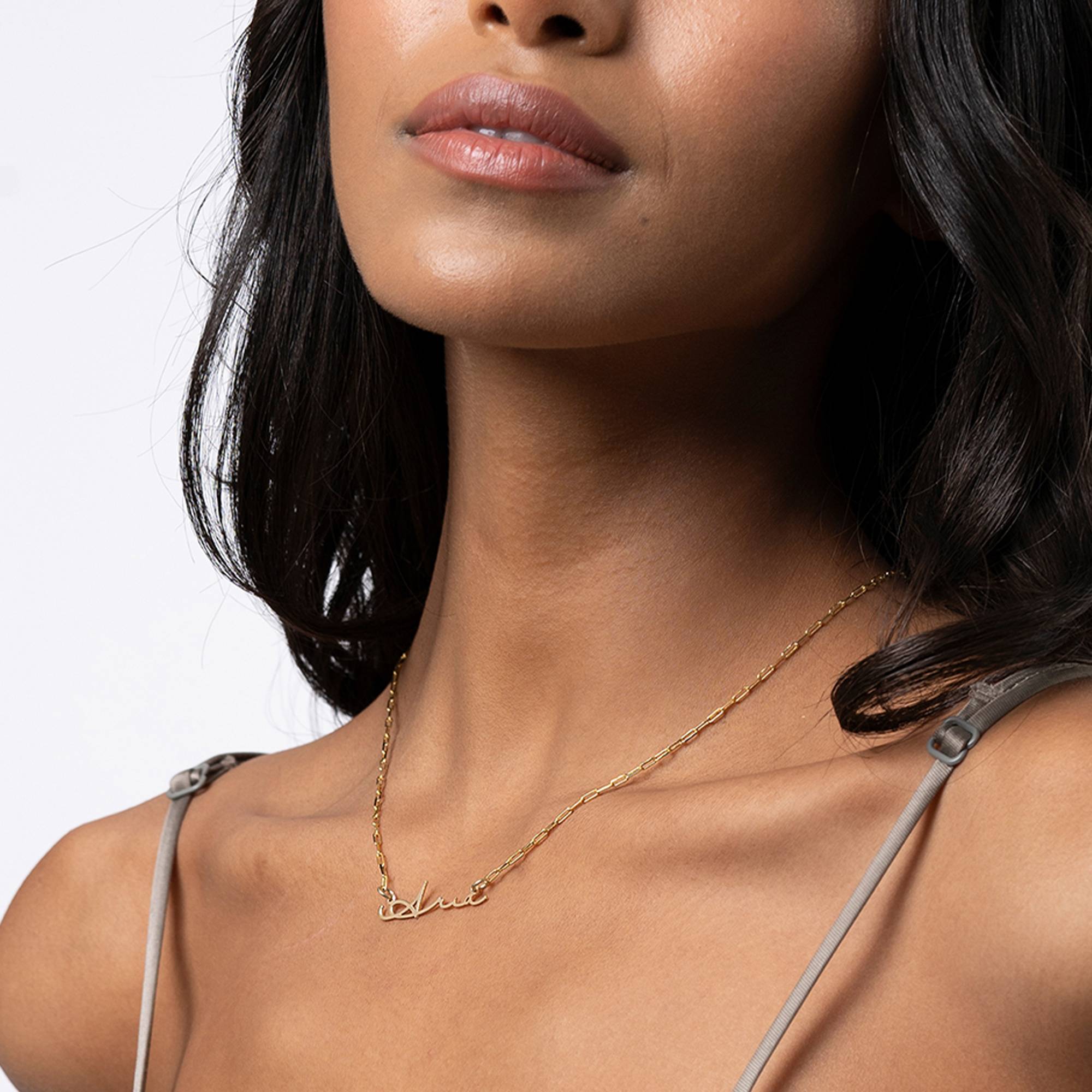 Signature Link Chain Name Necklace in 14K Yellow Gold-1 product photo