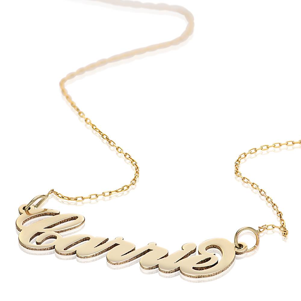 Small Carrie Name Necklace in 14k Gold-1 product photo